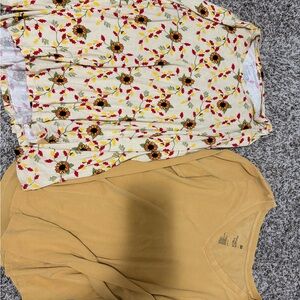 SO Floral and Mustard Long Sleeve Tees